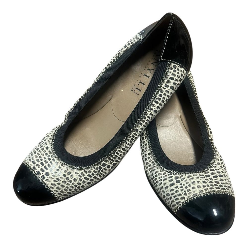 Elegant Animal Print / Patent Italian Women's Ballerina Flats